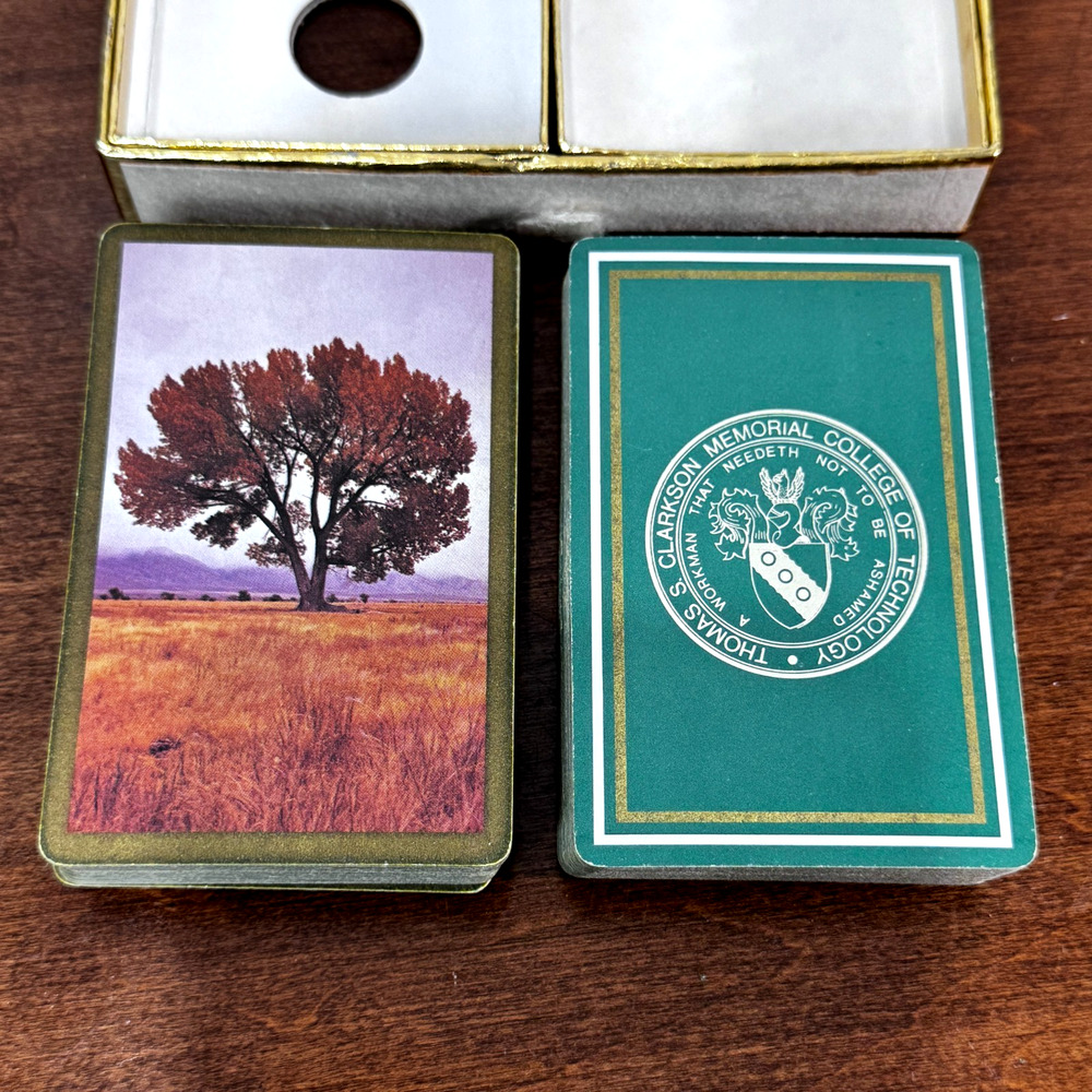 Vintage Playing Cards Two Decks Complete Landscape and Clarkson University NY